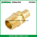 Adaptador de bronze com rosca macho / adaptador macho (PEX-010)